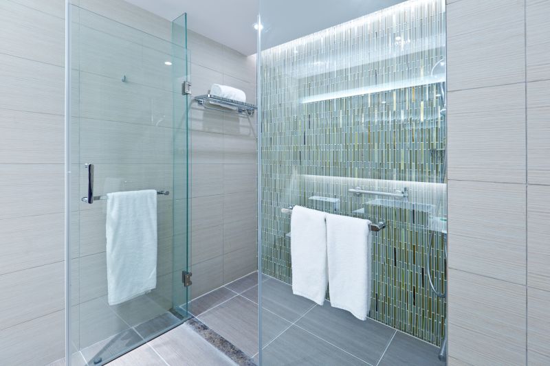 Glass Shower Door with Minimal Hardware